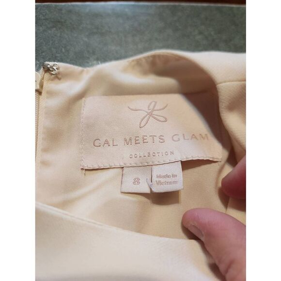 Gal Meets Glam Collection Celeste Long Sleeve Fit & Flare Dress Size 8 - Picture 3 of 5